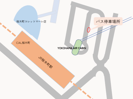 桜木町駅北改札(東口)の場合