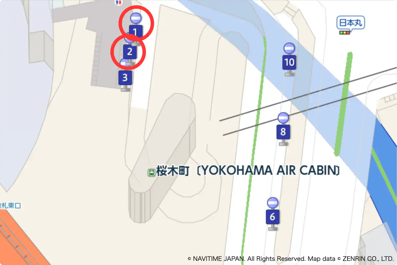 のりば:桜木町駅