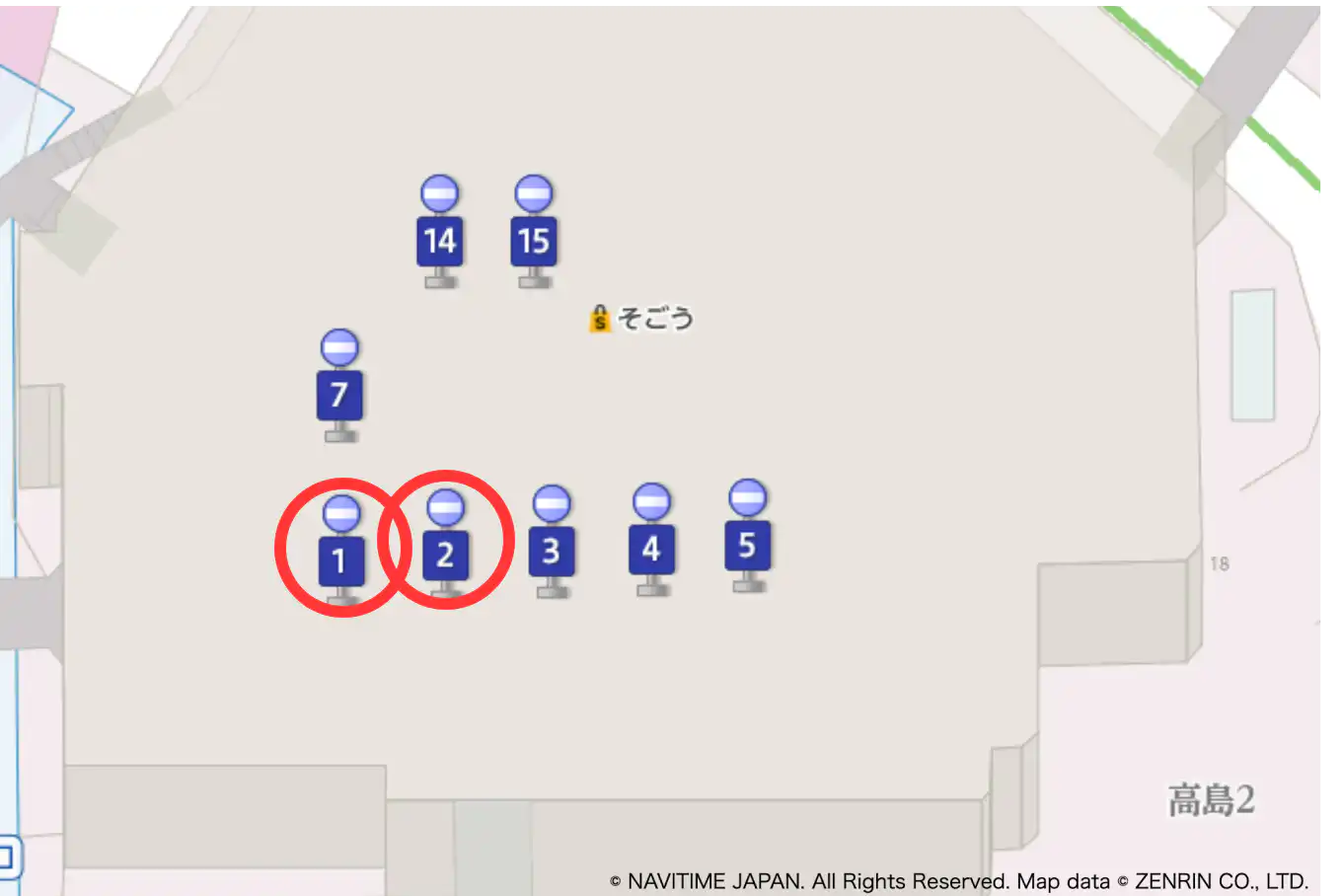 のりば:横浜駅