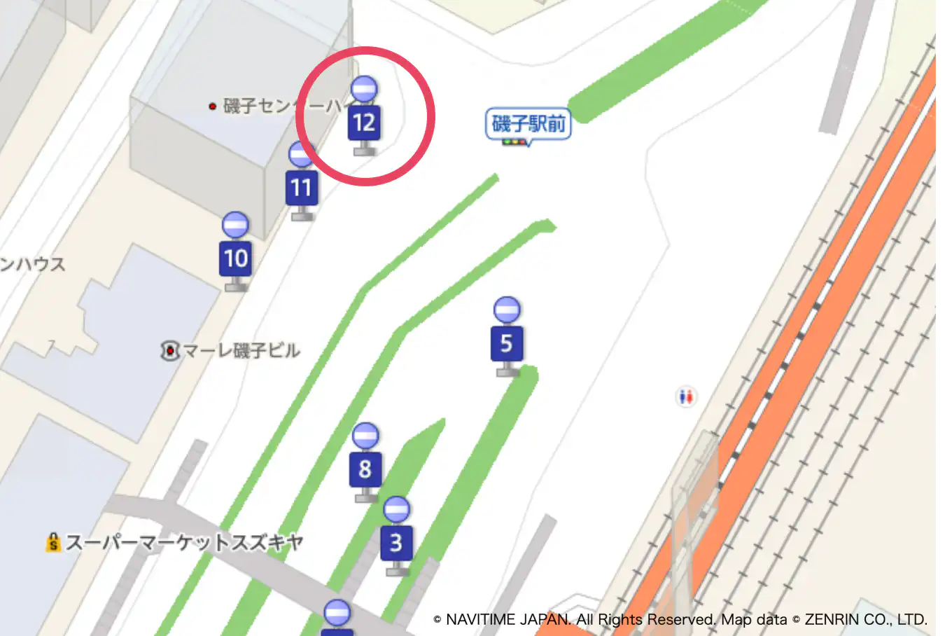 のりば:磯子駅