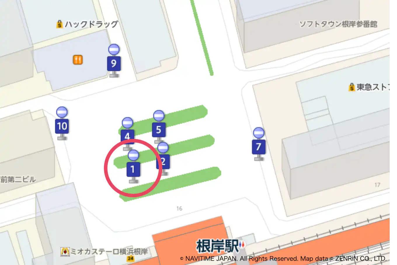 のりば:根岸駅